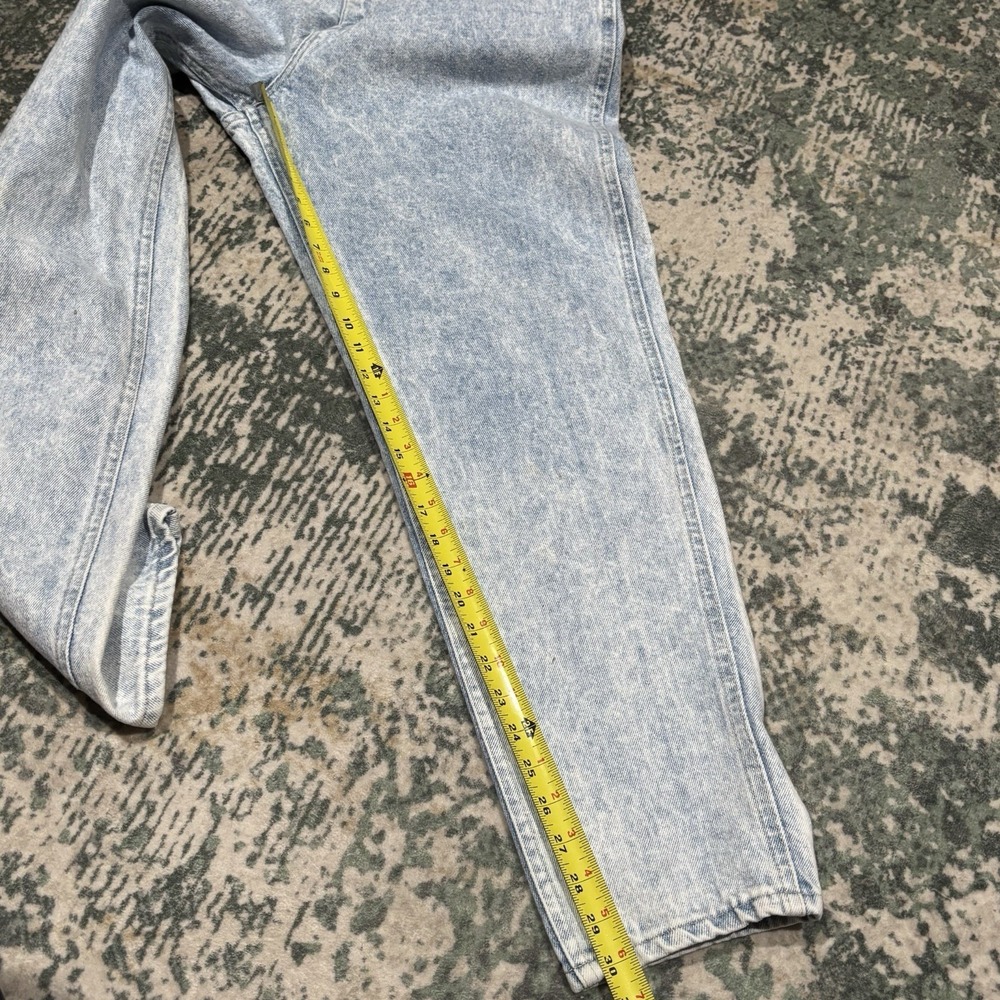Vintage Lee Acid Washed High Waste Mom Jeans Size 16 - 30X30 Made In USA - Picture 8 of 10